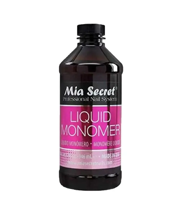 Mia Secret Professional Acrylic Nail Liquid Monomer - 32 fl oz Bottle, Consistency and Quality Focused, Made in USA Professional Nail System, Acrylicnail, Nail Supplies