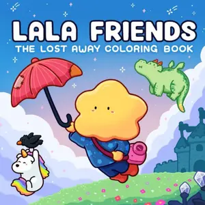 1pc LALA FRIENDS coloring book For Adults And Kids,Simple And Big Designs For Relaxat, Whimsical Characters, relieve stress coloring book, Christmas gift