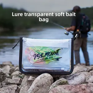 Outdoor Lure Transparent Soft Bait Bag, PVC Storage Pouch A6 Zipper Bag, Suitable for Outdoor Fishing Organization