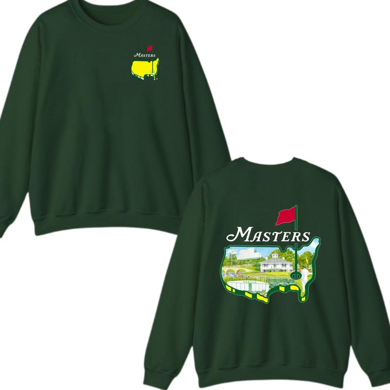 The Masters 2026 Sweatshirt – Masters Golf Crewneck with Soft Cotton 2-Sided Golf Graphic, Vintage Golf Streetwear Inspired by Golf Equipment, Golf Stuff & Golf Things Style, Casual Hoodie for Men, Perfect Gift for Golf Enthusiasts