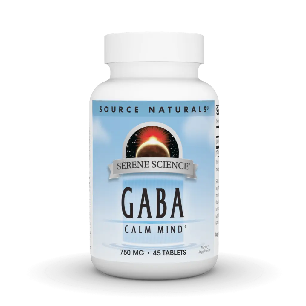 Serene Science® GABA Supplement - 750 MG - Stress and Relaxation Supplement by Source Naturals