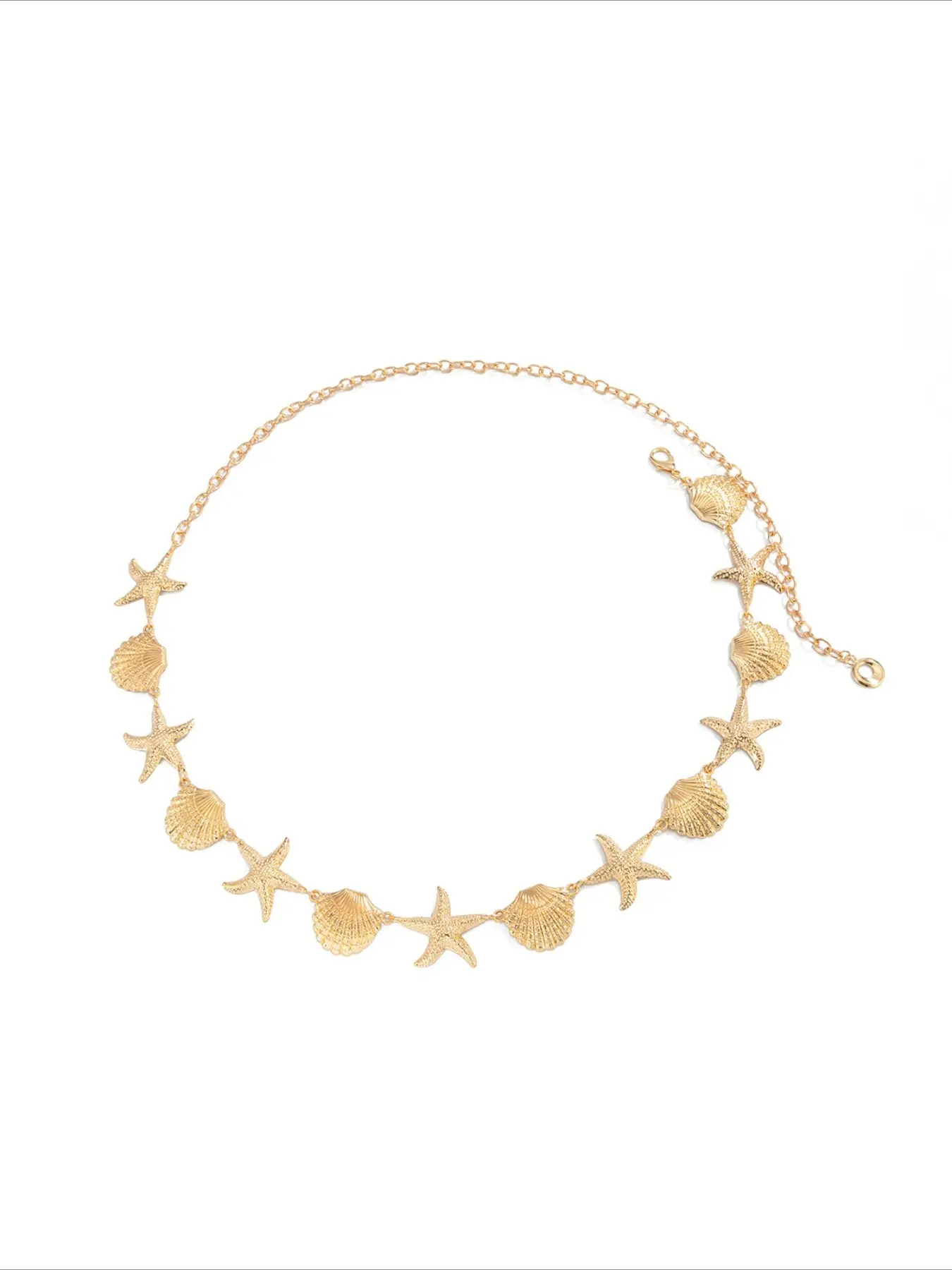 2026 Trending Gold Starfish Seashell Adjustable Waist Chain 