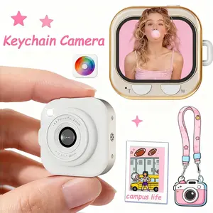W&O 【Thanksgiving】Mini Keychain Digital Camera,Pocket-Size Cameras Gifts,2.5K HD Digital Video Cameras Toddler for Travel, Concerts,Portable Toy 3-10 Ages Kids, Girls & Boys Instant Party, ,32GB TF Card Rechargeable Wireless
