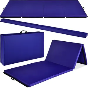 Best Choice Products 10ftx4ftx2in Extra Thick  Gymnastics Gym Folding Exercise Aerobics Mats with Balance Beam Option