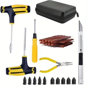 Car Tire Repair Kit 36pcs Car Universal Emergency Tool Kit for Flat Tire Puncture Repair, Fit for Autos, Cars, Motorcycles, Trucks, RVS And Etc., Car Repair Tools