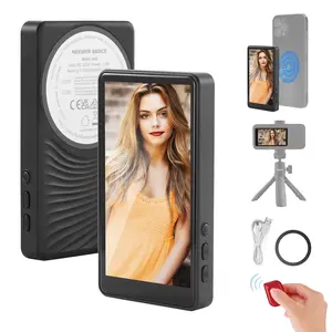 NEEWER BASICS M4B 4" Vlog Selfie Monitor Screen for iPhone, Magnetic Phone Back Camera Monitor, Wireless Connection/Bluetooth Remote/2h 25min Runtime/Type C Charging for Vlogging Live Stream