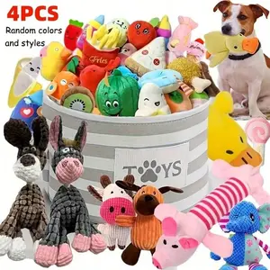 Dog Chew Toy Set, Random Colors & Styles, Durable Design, Multi-Color Options, Perfect for Training & Teeth Cleaning