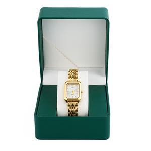 【summerwins】Luxury Ladies Fashion Quartz Watch Simple Scale Square Quality Gold Plated Women Watches Business,Gift box & Adjuster & gift for her