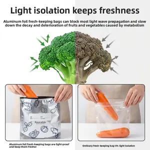 Food frozen packaging bag, refrigerator special household food-grade storage bag, aluminum film freshness sealing bag