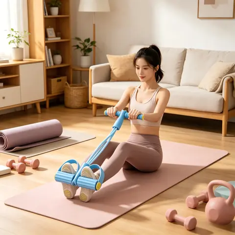 Unisex Lightweight Design Pedal Resistance Trainer - Compact Body Home Gym Tool for Leg Flexibility, Arm & Core Training, Waist Twisting, Easy-to-Carry Exercise Equipment for Moderate Workouts