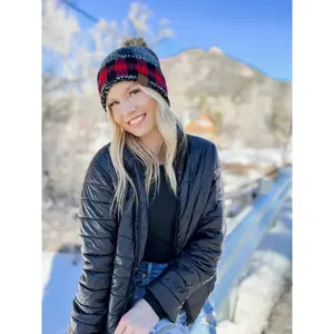 CC Buffalo Check Pom Beanie