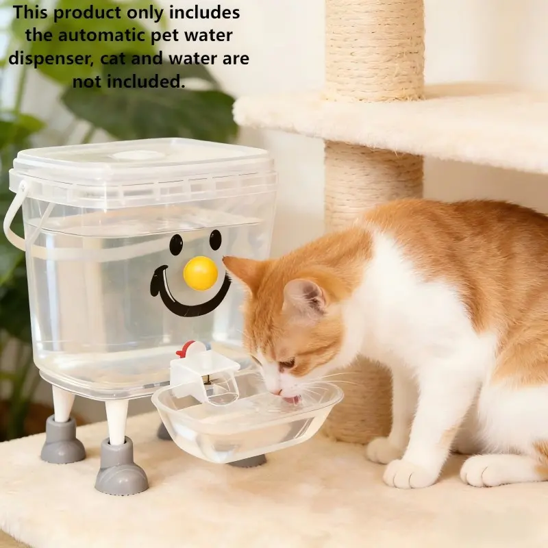 No-Plug Automatic Pet Water Dispenser, Automatic Animal Water Bowl, Thickened Large Capacity Gravity Water Bucket for Cats & Dogs, Easy to Clean, Indoor & Outdoor Use, Dopamine-Inspired Design, Ideal Choice for Pet Lovers