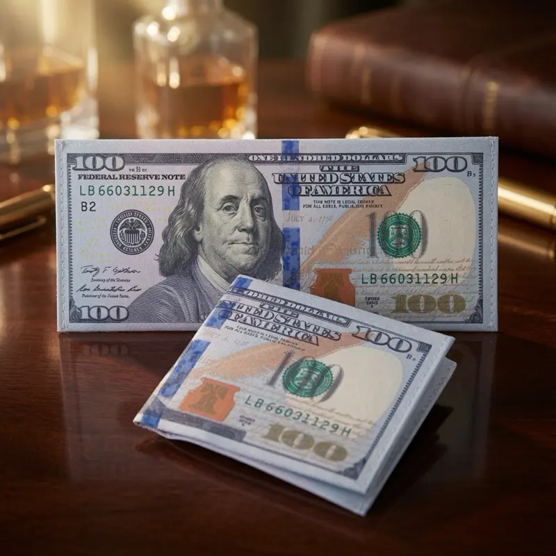 $100 Bill Design Wallet