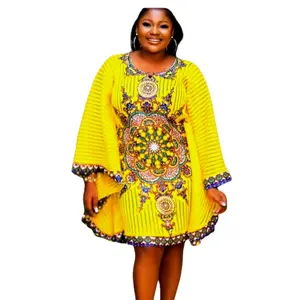 Colorful Female Lace Bou Bou, Medium size, and Large Breathable  Womenswear Comfortable Exotic Fashion Statement Casual Dress Outfit