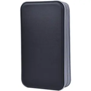 96 Capacity Hard Shell CD DVD Case | Shockproof Disc Storage Organizer | Zippered Portable CD Holder for Car, Home & Travel (Black)