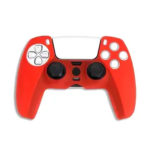 PS5 Red Silicone Controller Cover Skin for Gaming Protection and Style