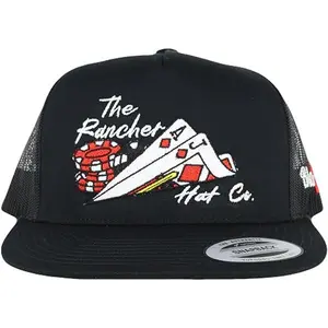 21 Blackjack- Black Flatbill Trucker Snapback -Adjustable-Unisex