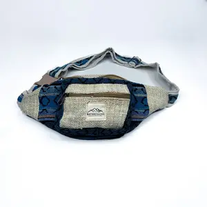 NatureSack Ocean Blue Hemp Fanny Pack, Sustainable Material, Adjustable Belt Strap