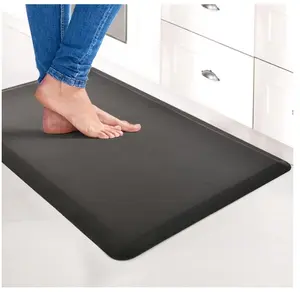 Art3d Anti Fatigue Mat - 1/2 Inch Cushioned Kitchen Mat - Non Slip Foam Comfort Cushion for Standing Desk, Office or Garage Floor (17.3"x28", Black)