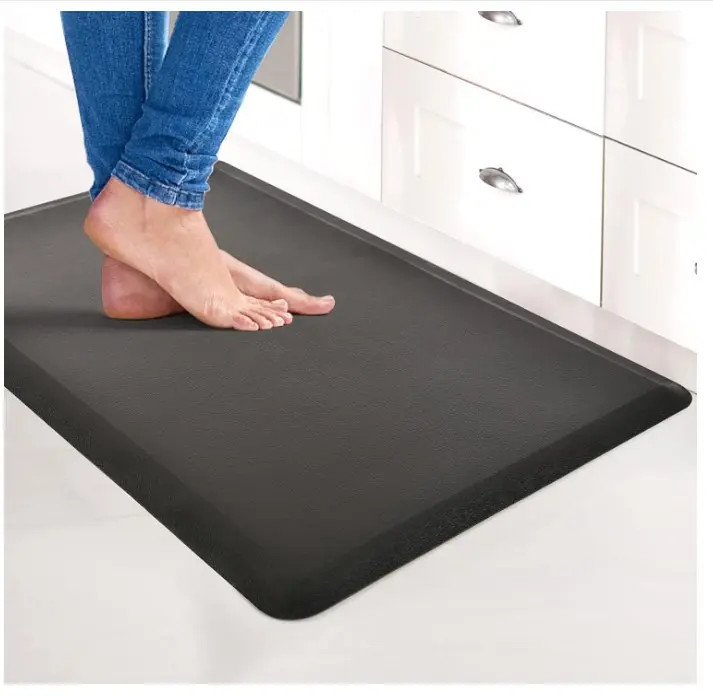 Art3d Anti Fatigue Mat - 1/2 Inch Cushioned Kitchen Mat - Non Slip Foam Comfort Cushion for Standing Desk, Office or Garage Floor (17.3"x28", Black)
