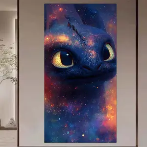 1 set DIY diamond painting kit, 5D diamond art kit, DIY decoration dragon, starry sky, cartoon mosaic, diamond art, DIY art home decoration, Galaxy