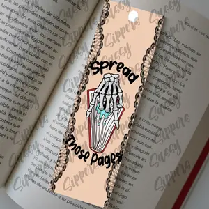 Spread Those Pages Lace Accent Metal Bookmark