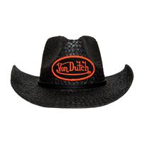 Black and Orange Von Dutch Classic Cowboy Hat