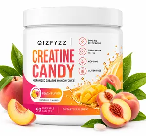 QIZFYZZ Creatine Chews 5000mg (Peach Flavor) | Easy Pre- & Post-Workout Replenishment