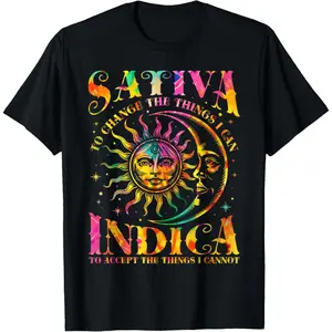 Sativa To Change The Things I Can Indica Cannabis Weed T-Shirt