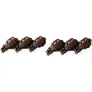3 Bronze Oak Leaf Clusters (unmounted) Bronze Ribbon Device For military medals and ribbons Sold as a Pair