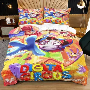 The Amazing Digital Circus Duvet Cover Set, Decorative Duvet Cover,Suitable for Bedroom Decoration Bedding,Gift for Teenagers and Adults,Including 1 Duvet Cover and 1 or 2 Pillowcases without a Core and Pillow