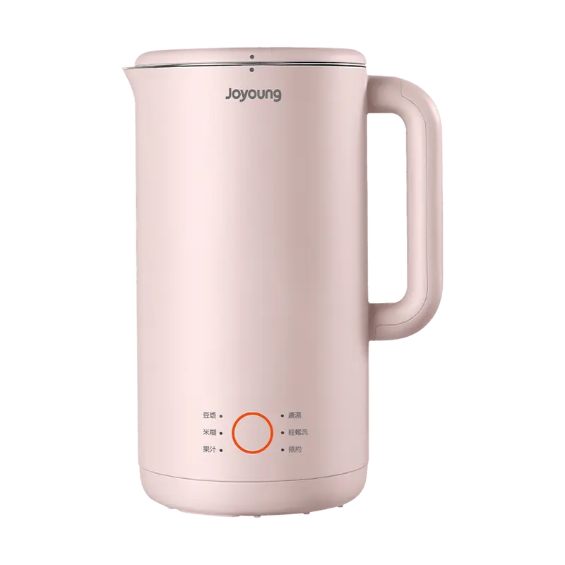 JOYOUNG 0.6L Mini Soy Milk Maker - No Filter, Multi-Function, Easy Clean, Rose Pink - DJ06M-D53
