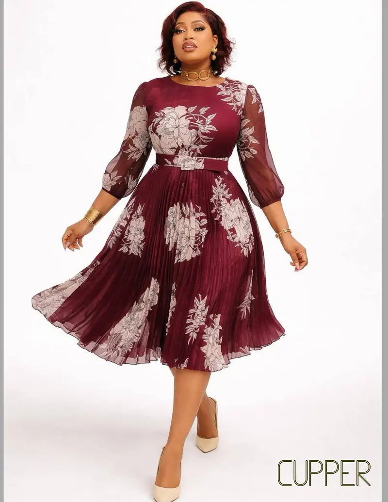 burgundy midi dresses - TikTok Shop