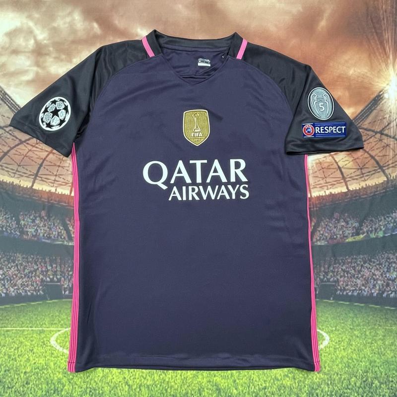 11 12 Second Away Retro Black No.10 Messi Short Sleeves Long Sleeved Soccer Jerseys Fans Edition