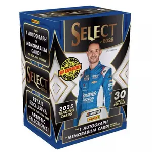 Panini Select 2025 NASCAR Trading Cards Box - 30 Cards Per Box with Autograph or Memorabilia Card