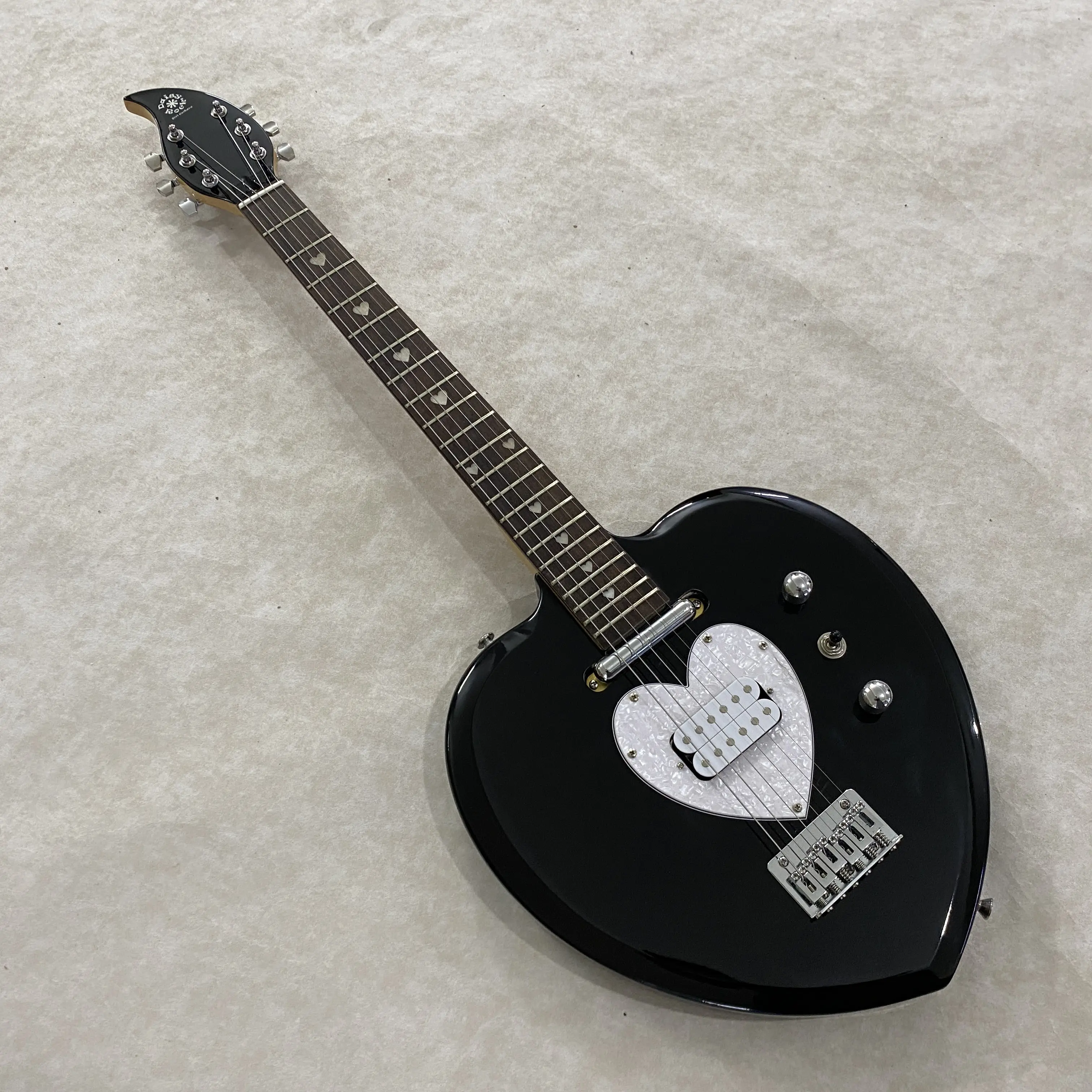 Love Electric Guitar Metal Black Basswood Body Maple Neck 6 strings Chrome-plated hardware