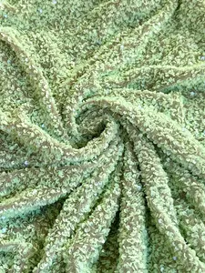 Pistachio Green Sequin On Velvet