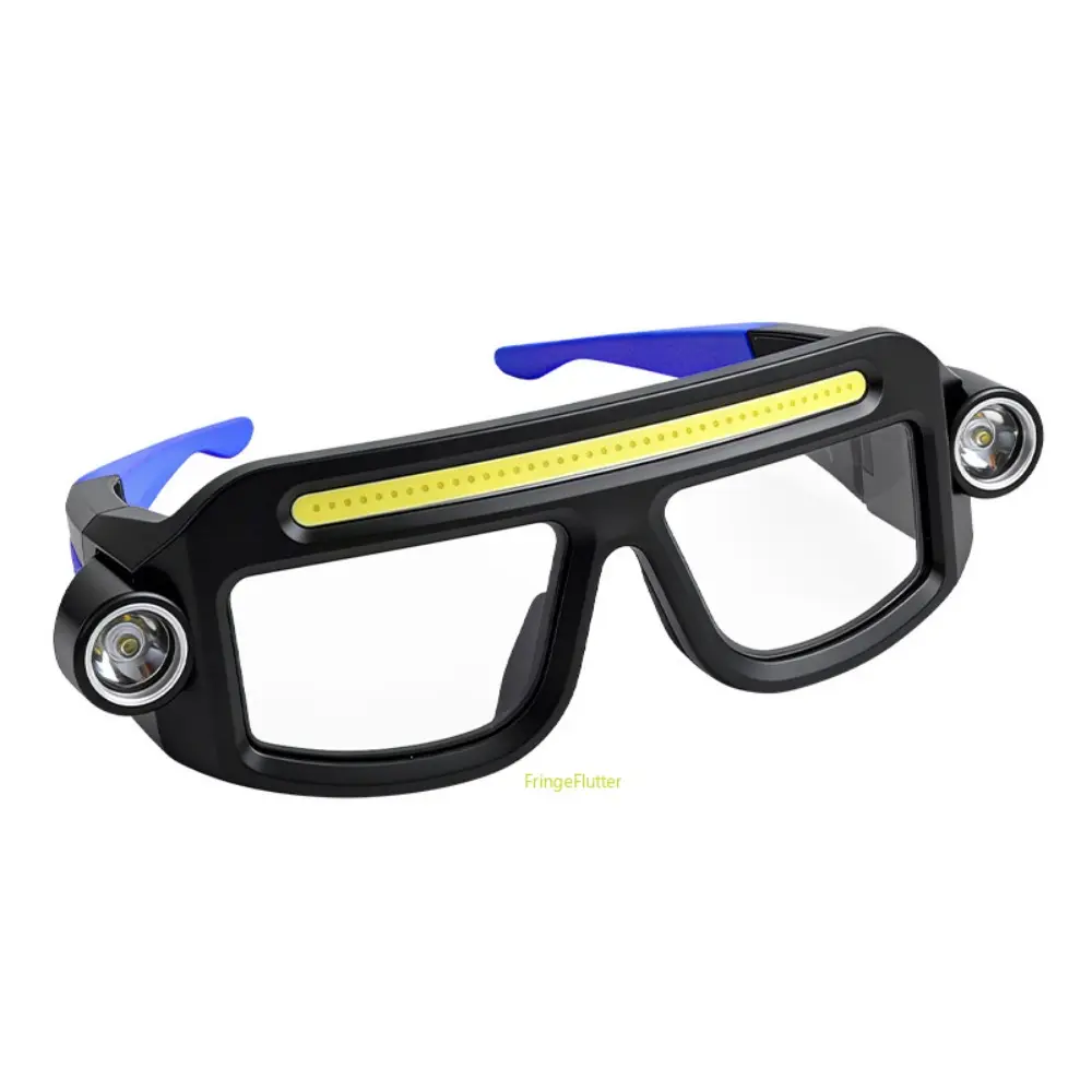2026 New Compact Acrylic Multi-Functional LED Glasses Light - Ergonomic Frame, USB-Rechargeable Adult Sports Eyewear for Outdoor Fish Activities, Party, Camping (Outdoors LED Light Head-Mounted Lamp)