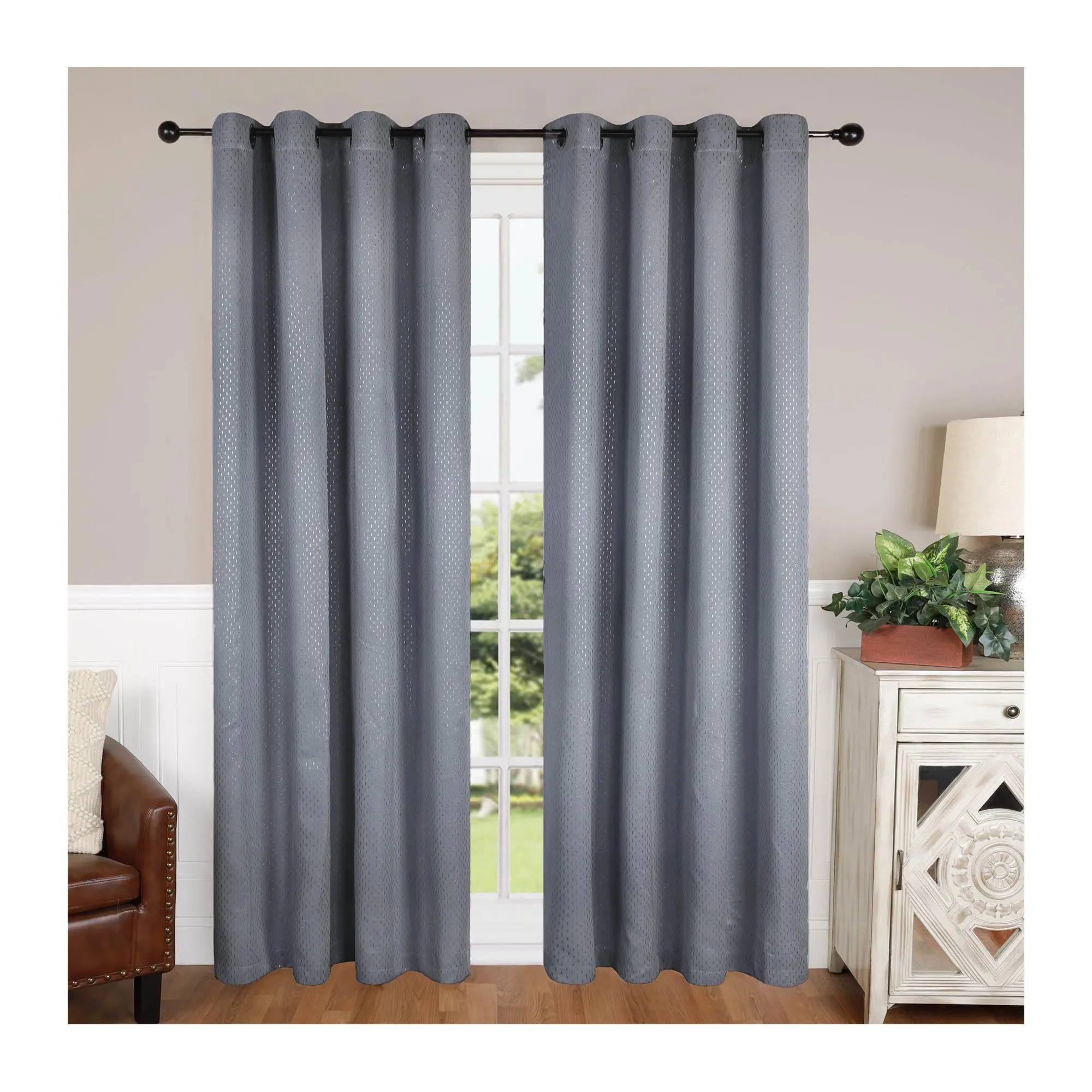 Superior Shimmer Insulated Blackout Grommet Curtains, 52 x 96