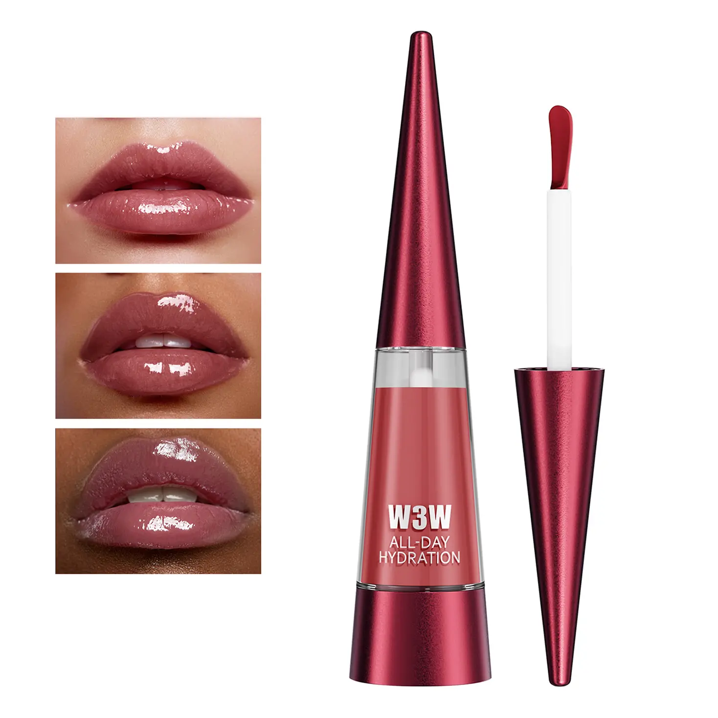 Lip Oil Nude Gloss Daily Versatile Dewy Non-Sticky Hair Natural Brightening Prevents Peeling Gym Workout Sweat-Proof Makeup Companion