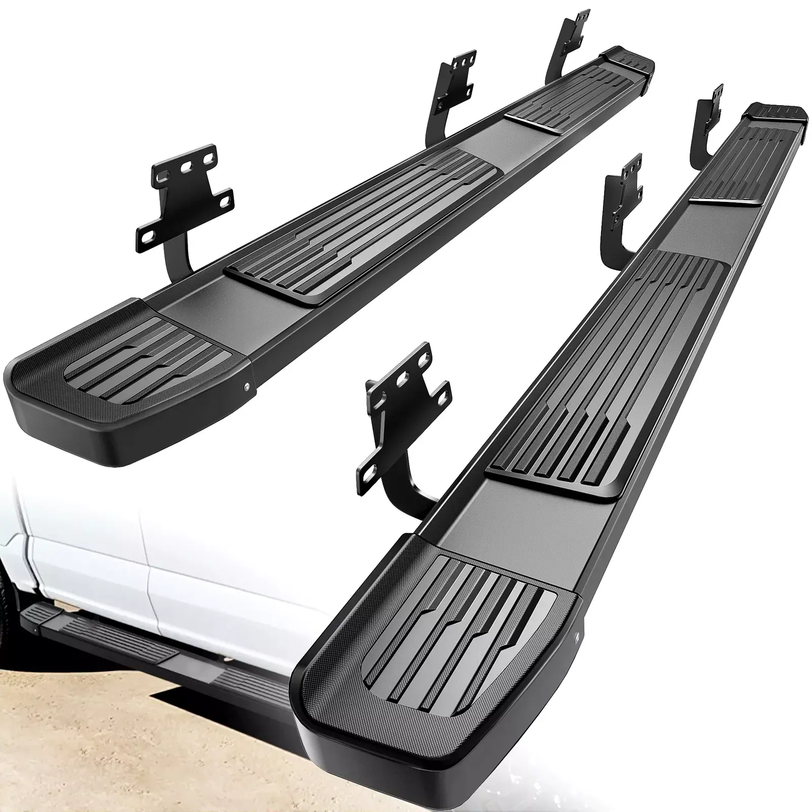OEDRO 6 Inches Running Boards Compatible with 2019-2025 Dodge Ram 1500 New Body Crew Cab, Stainless Steel Side Steps Black Nerf Bars