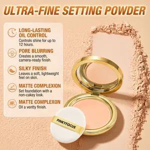 Long-Lasting Ultra-Fine Setting Powder, Oil Control Matte Compact with 12HR Shine Control, Silky Smooth & Lightweight, Pore Blurring Non-Cakey Formula, Creates a Natural Matte Complexion for Everyday & Professional Makeup