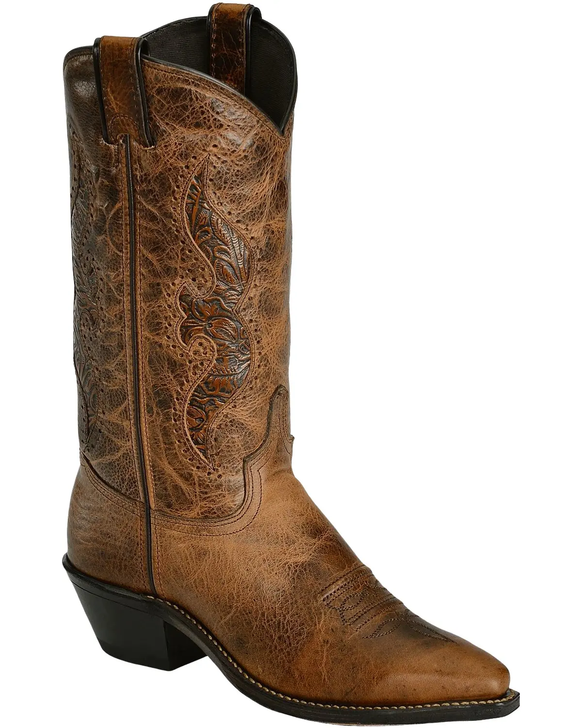 Abilene Women's Women'S Hand Tooled Inlay Western Boot Snip Toe - 9141