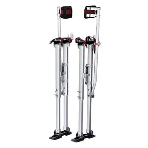 VEVOR Drywall Stilts, 18''-30'' Adjustable Aluminum Tool Stilts with Protective Knee Pads, Durable and Non-slip Work Stilts for Sheetrock Painting, Walking, Taping, SilverVEVOR Super Brand Day