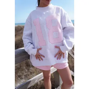 Polka Dot 18 Senior Embroider Mockneck Sweatshirt