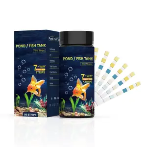 50-Pack Fish Tank & Pond 7-In-1 Quick Water Test Strips, Professional Precision, Easy to Use, Suitable for Indoor & Outdoor Ponds