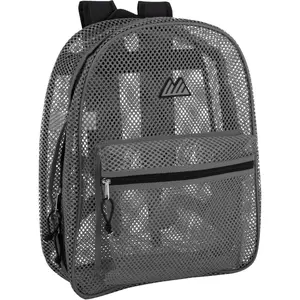 Summit Ridge Mesh Backpacks for Kids, Adults, School, Beach, and Travel, Colorful Transparent Mesh Backpacks with Padded Straps Large