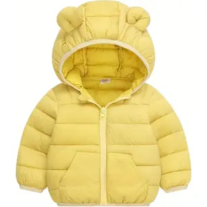 Toddler Winter Coats Puffer Padded Jacket Baby Boys Girls Bear Hoods Down Jacket Light Weight Infant Outerwear