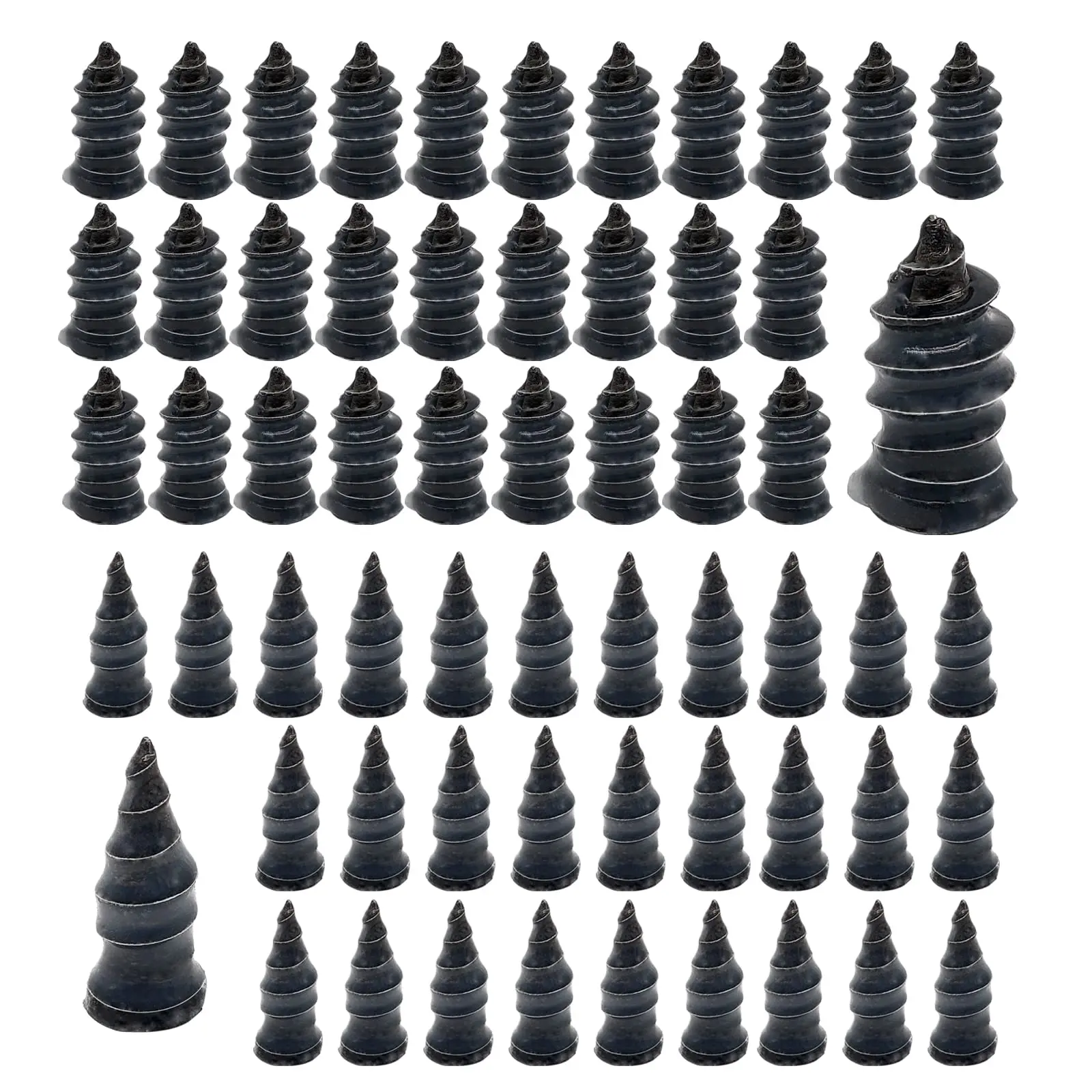 60PCS Tire Repair Rubber Nail, Vacuum Tire Repair Kits Spiral Rubber Nails, Tire Screw Plug Fast Tool Self Service Tire Repair Nail for car, Motorcycle, Truck, Tractor Tire Puncture Repair