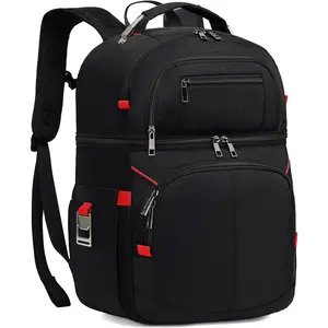 Insulated Cooler Backpack,Double Deck Leakproof Cooler Bag,Insulated Backpack Cooler Lunch Backpack for Men Women